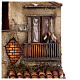 Caseggiato N2 bicolore con fontana 65x55x35 presepe napoletano h. 10 cm s2