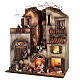 Caseggiato N2 bicolore con fontana 65x55x35 presepe napoletano h. 10 cm s3