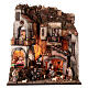 Block of houses N1 with oven and stall 65x55x35 cm for Neapolitan Nativity Scene with 10 cm characters s1