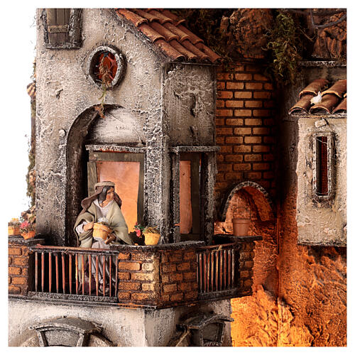 Budynek N1 z piecem i straganem 65x55x35, szopka neapolitańska, 10 cm 4