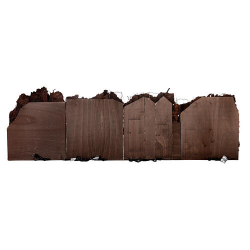 Presépio napolitano completo 4 módulos: N1, N2, N3, N4, para figuras de altura média 10 cm; 65x210x35 cm 15