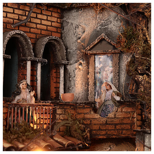 Complete Neapolitan Nativity Scene 4 mod. N1 N2 N3 N4 65x210x35 nativity set 10 cm 4