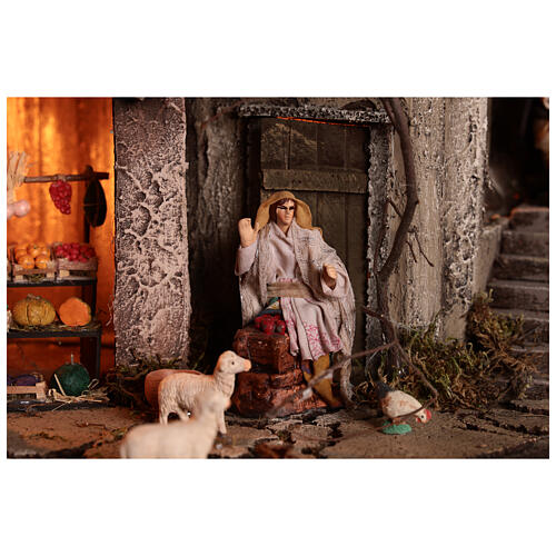 Complete Neapolitan Nativity Scene 4 mod. N1 N2 N3 N4 65x210x35 nativity set 10 cm 14