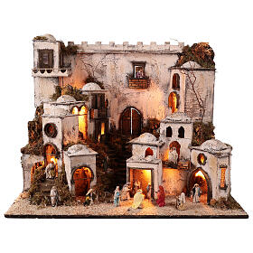 Arabic village with firecamp 65x75x50 cm for Nativity Scene with 6 cm characters