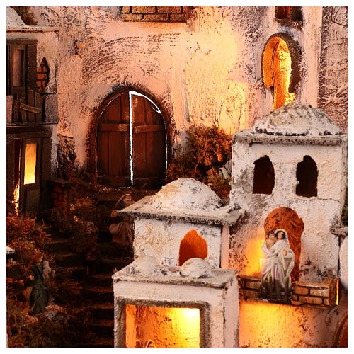 Arabic village with firecamp 65x75x50 cm for Nativity Scene with 6 cm characters 6