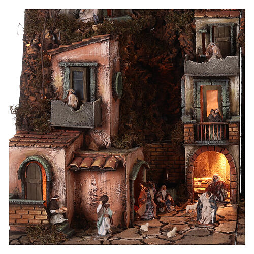Szopka 2 moduły P1 P2, fontanna i studnia, 55x80x40, szopka neapolitańska, 6 cm 4