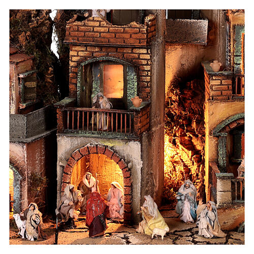 2 complete nativity village M1 M2 45x80x30 Neapolitan nativity scene 6 cm 2