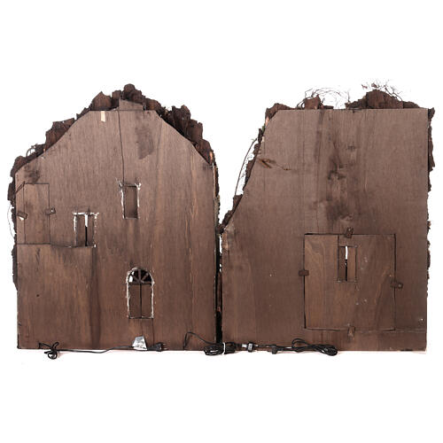 Belén napolitano doble 55x85x140 cm mar, tiendas y arroyo h. 8 cm 9