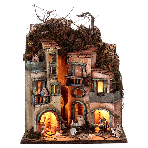 Belén M1 con carpintero y mostrador 45x40x30 belén napolitano 6 cm 1