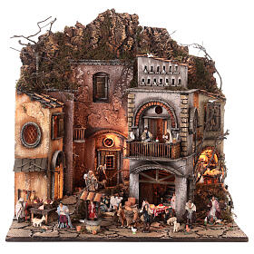 AA village with well and shepherds, 70x70x55 cm, for 6 cm Nativity Scene