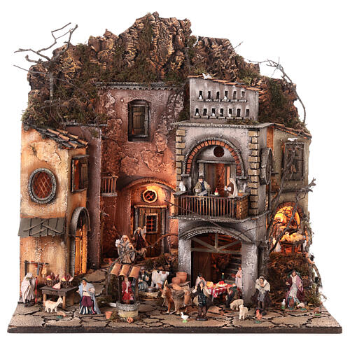 AA village with well and shepherds, 70x70x55 cm, for 6 cm Nativity Scene 1