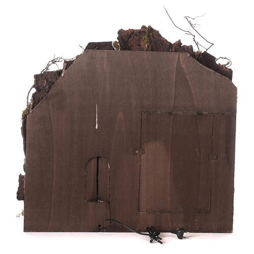 Mieścina AA ze studnią i pasterzami, 70x70x55 cm, szopka neapolitańska 6 cm 6