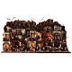 Modular Neapolitan Nativity Scene AA+BB for 6 cm characters 70x140x55 cm with shops, shepherds and Epiphany scene s1