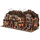Modular Neapolitan Nativity Scene AA+BB for 6 cm characters 70x140x55 cm with shops, shepherds and Epiphany scene s5