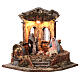 Temple angulaire avec fontaine 30x40x30 cm crèche napolitaine 14 cm s1