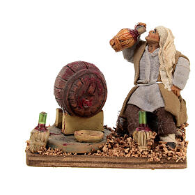 Drunkard man Neapolitan nativity scene 10 cm