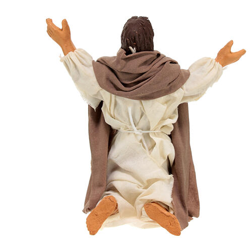 Gesù in ginocchio presepe pasquale napoletano 13 cm 4