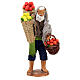 Wayfarer man with fruit baskets Neapolitan nativity scene 13 cm s1