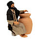 Sitting man with amphora, Neapolitan nativity 13 cm s3