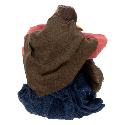 Mulher dormindo sentada para presépio napolitano com figuras de altura média 13 cm 4