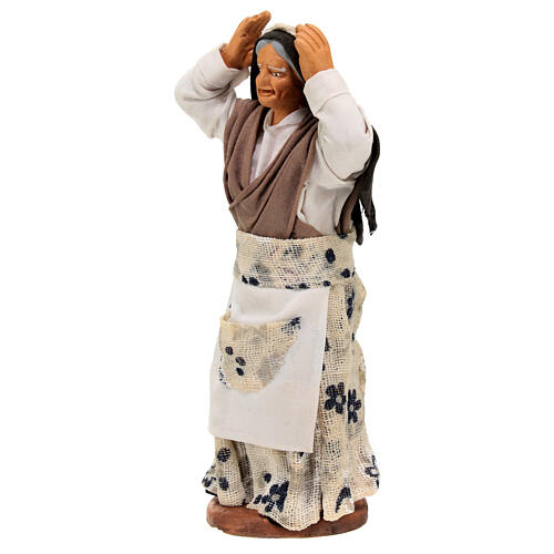 Mulher zangada para presépio napolitano com figuras de altura média 13 cm 2
