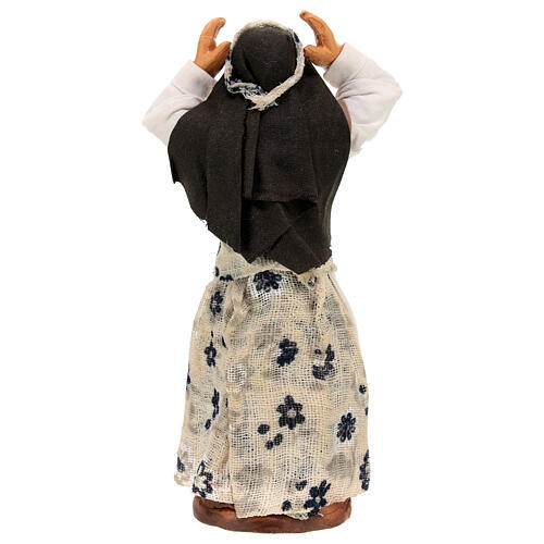 Mulher zangada para presépio napolitano com figuras de altura média 13 cm 4