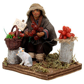 Tomato seller figurine Neapolitan nativity scene 10 cm