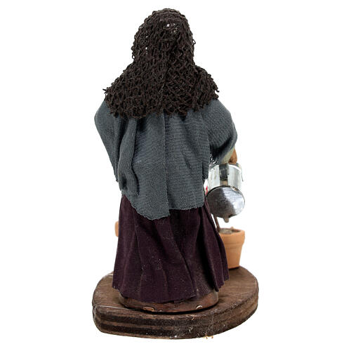 Kobieta podlewająca rośliny, szopka neapolitańska, 10 cm 4