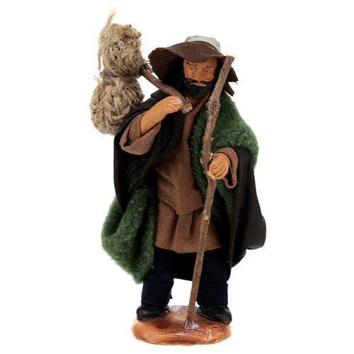Viandante con sacchetto presepe napoletano 10 cm 1