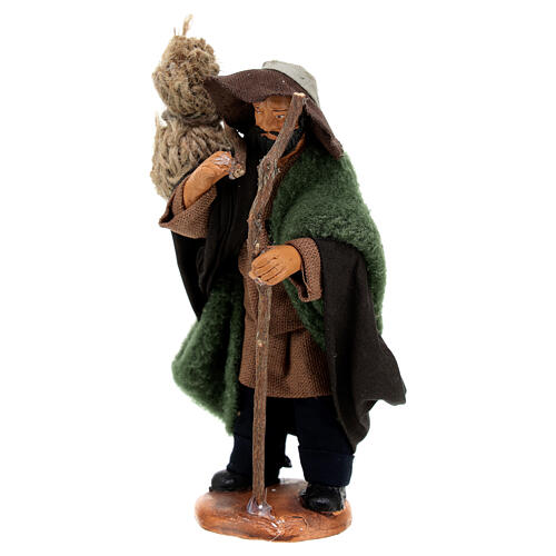 Wayfarer with bag, 10 cm Neapolitan nativity scene 2