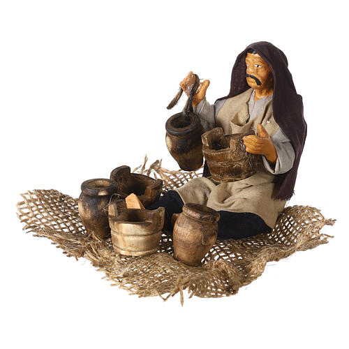 Man selling jars and buckets for Neapolitan Nativity Scene with 13 cm characters 2