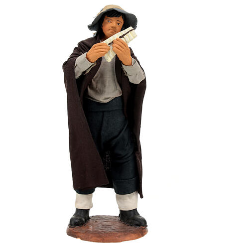 Flute player for Neapolitan Nativity Scene with 15 cm characters 1