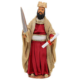 Rei Herodes para presépio napolitano com figuras de altura média 15 cm