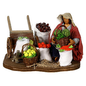 Greengrocer lady for Neapolitan Nativity Scene with 13 cm characters