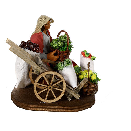Greengrocer lady for Neapolitan Nativity Scene with 13 cm characters 3