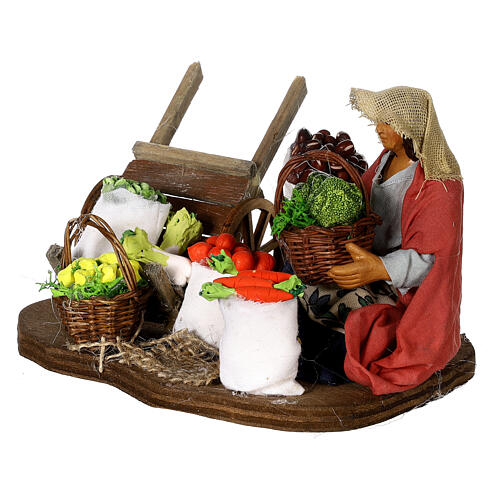 Fruit seller figurine Neapolitan nativity scene 13 cm 2