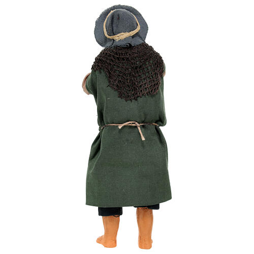 Standing man with staff Neapolitan nativity scene 15 cm 5