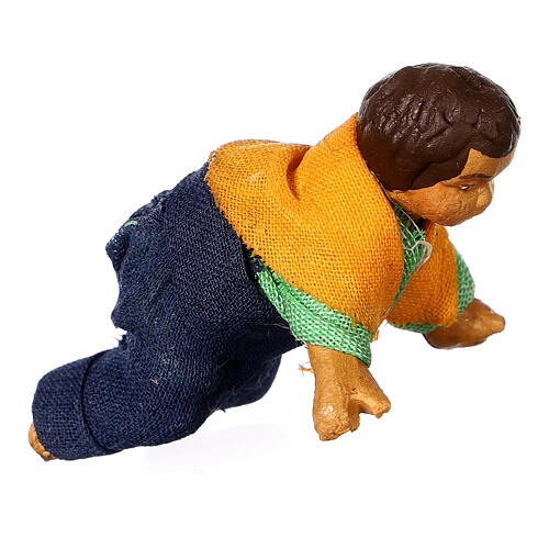 Bebê engatinhando para presépio napolitano com figuras de altura média 10 cm 1
