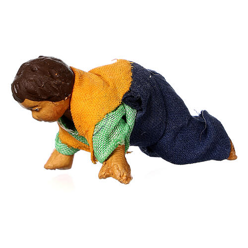 Bebê engatinhando para presépio napolitano com figuras de altura média 10 cm 2