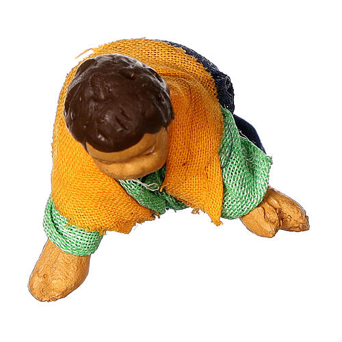 Bebê engatinhando para presépio napolitano com figuras de altura média 10 cm 3