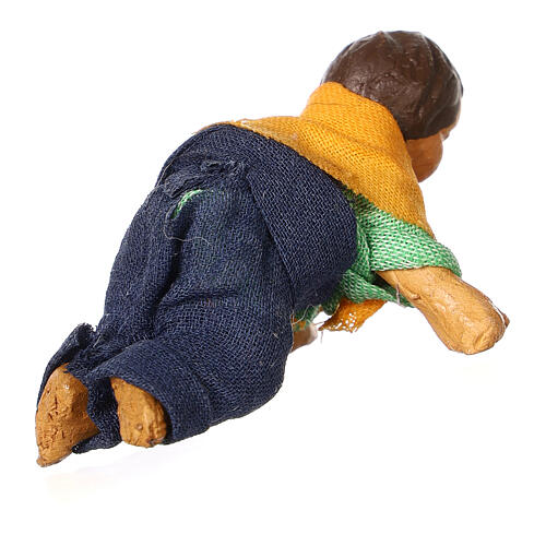 Bebê engatinhando para presépio napolitano com figuras de altura média 10 cm 6