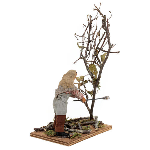 Man with axe for Neapolitan Nativity Scene with 13 cm characters 3