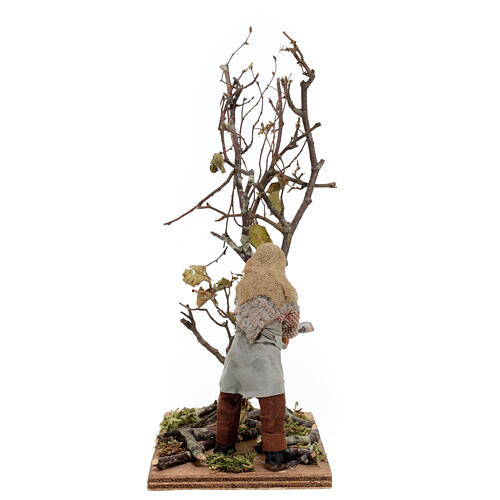 Lenhador com árvore para presépio napolitano com figuras altura média 13 cm 4