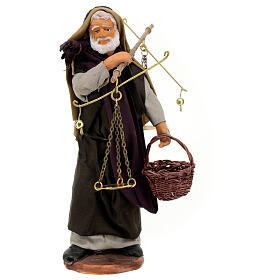 Uomo con bilance presepe napoletano 15 cm