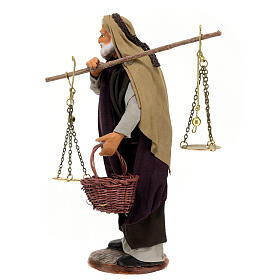 Uomo con bilance presepe napoletano 15 cm