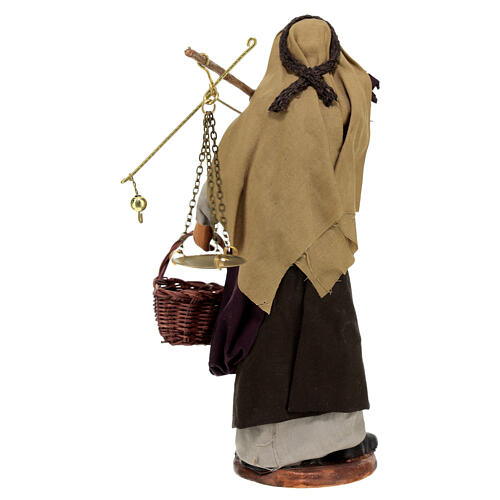 Mężczyzna z koszykiem i wagą, szopka neapolitańska 15 cm 5