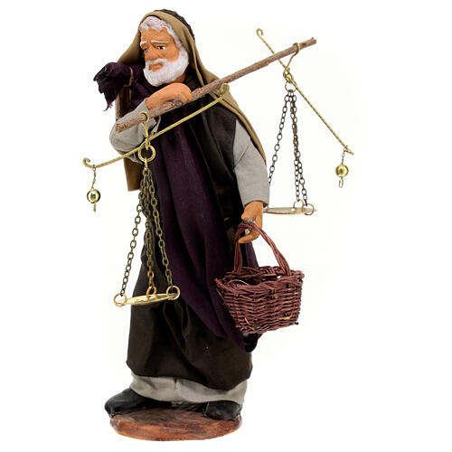 Man with scales Neapolitan nativity figurine 15 cm 3