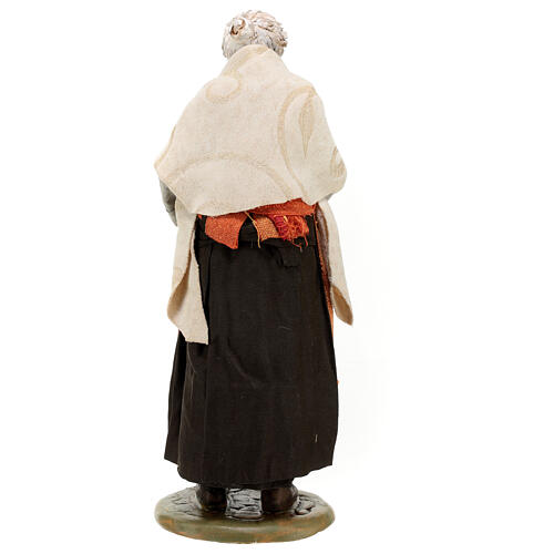 Old woman with lantern, Neapolitan nativity scene 30 cm 5