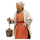 Old woman with lantern, Neapolitan nativity scene 30 cm s2