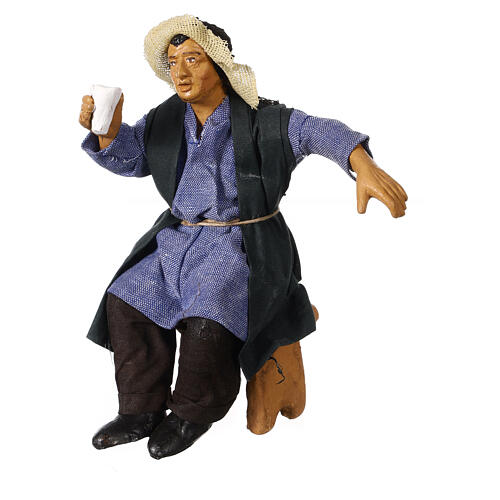 Coppia di ubriachi 2 pz presepe napoletano 15 cm 4